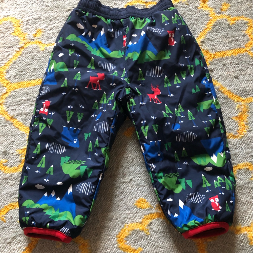 The North Face reversible snow pants Size 12-18 months